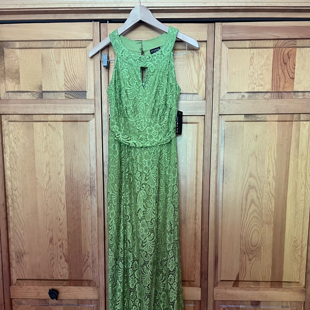 En Focus Studio, moss green, size 6, NWT, maxi dress